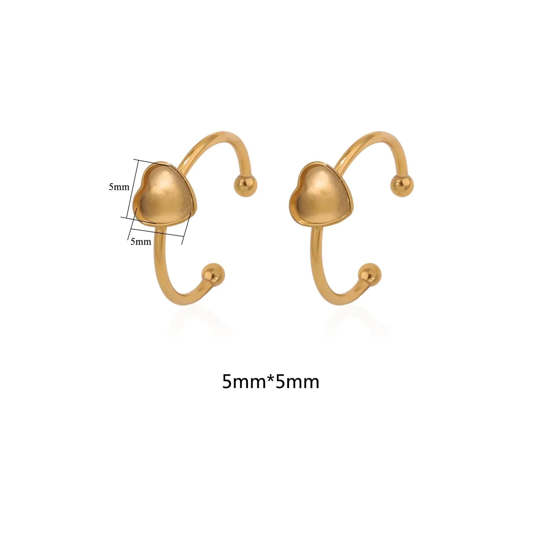 Golden stainless steel ring setting with totem pattern for DIY jewellery making