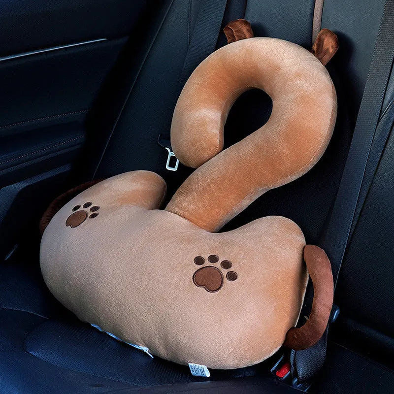 Cartoon animal cushion pillow with question mark design in 65x65cm size