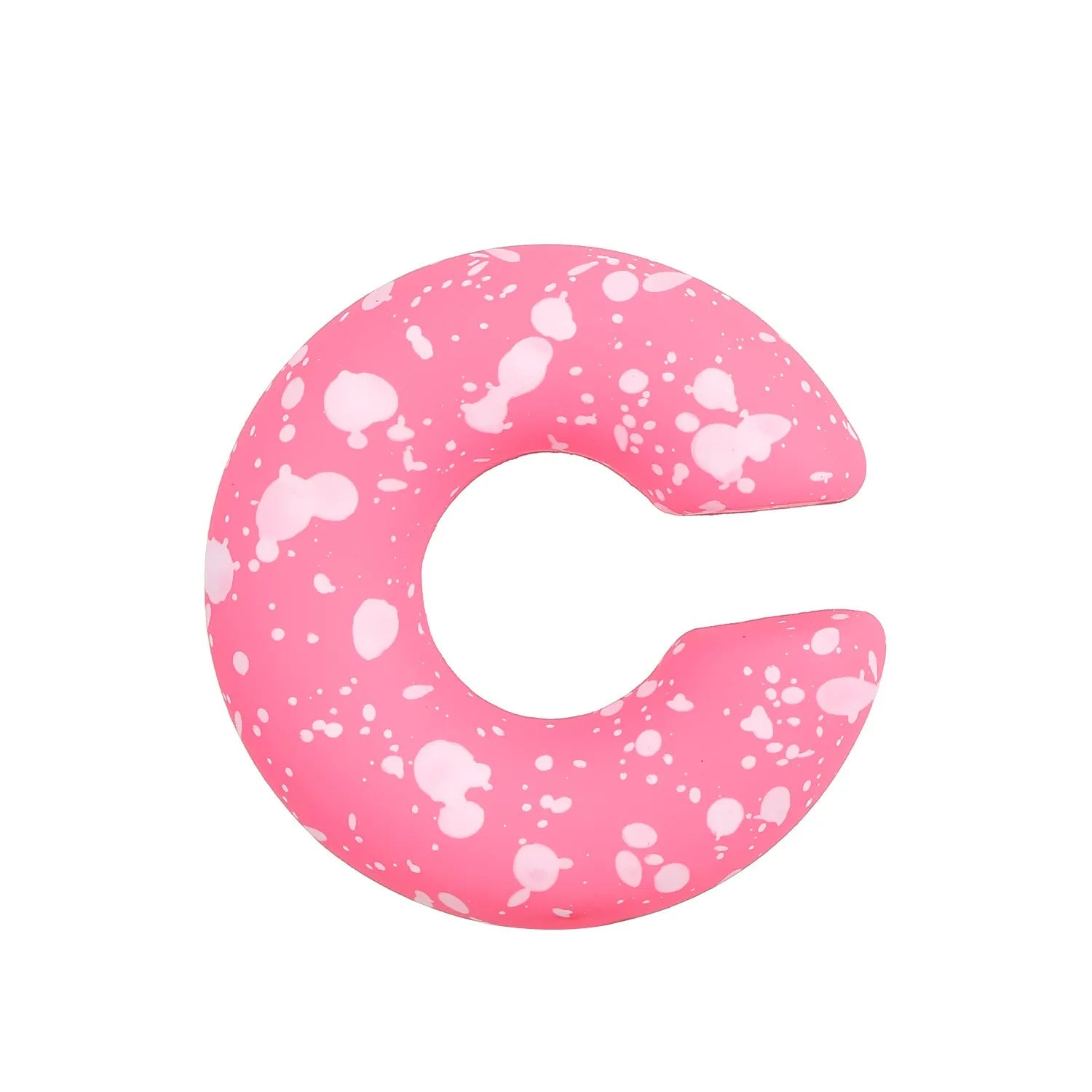 Geometric C-shape clip-on earrings with matte coarse finish in candy colours for women without pierced ears