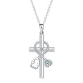 Women's copper stethoscope necklace with cross chain and electroplated finish