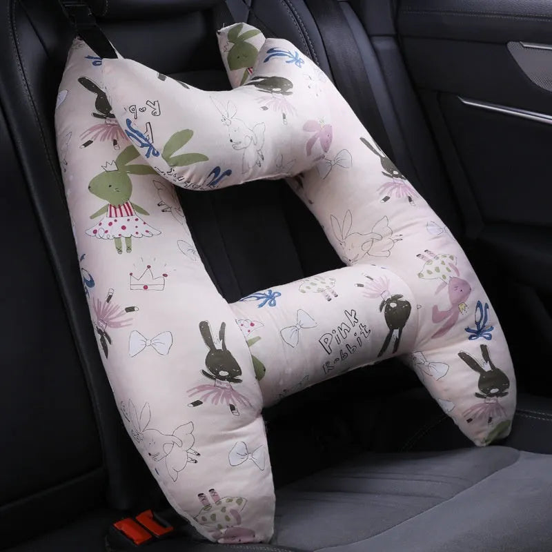 55x70cm car headrest sleeping pillow with pearl cotton filling in child-friendly patterns