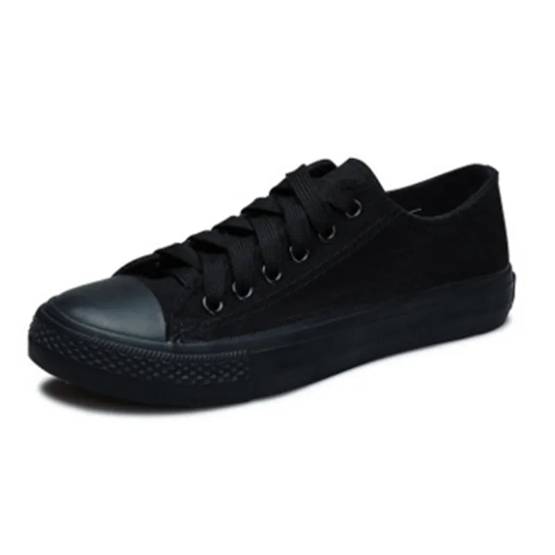 Women's casual canvas shoes in solid colours with canvas upper for summer wear