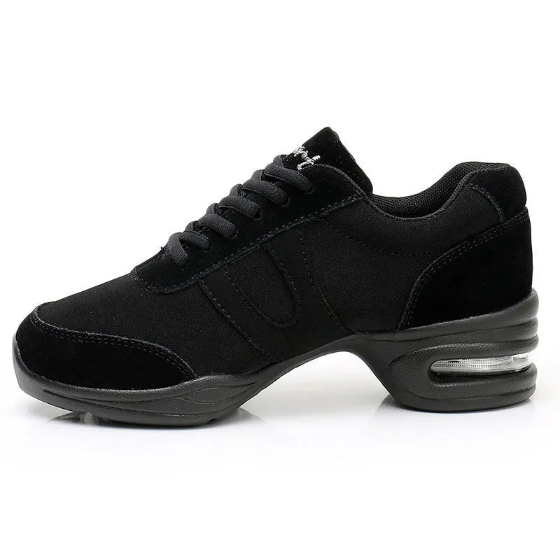 Modern women white dancing shoes with breathable mesh upper and lightweight polyurethane sole
