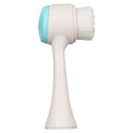 Blue and pink nylon pet paw brush grooming tool for dogs and cats with soft bristles