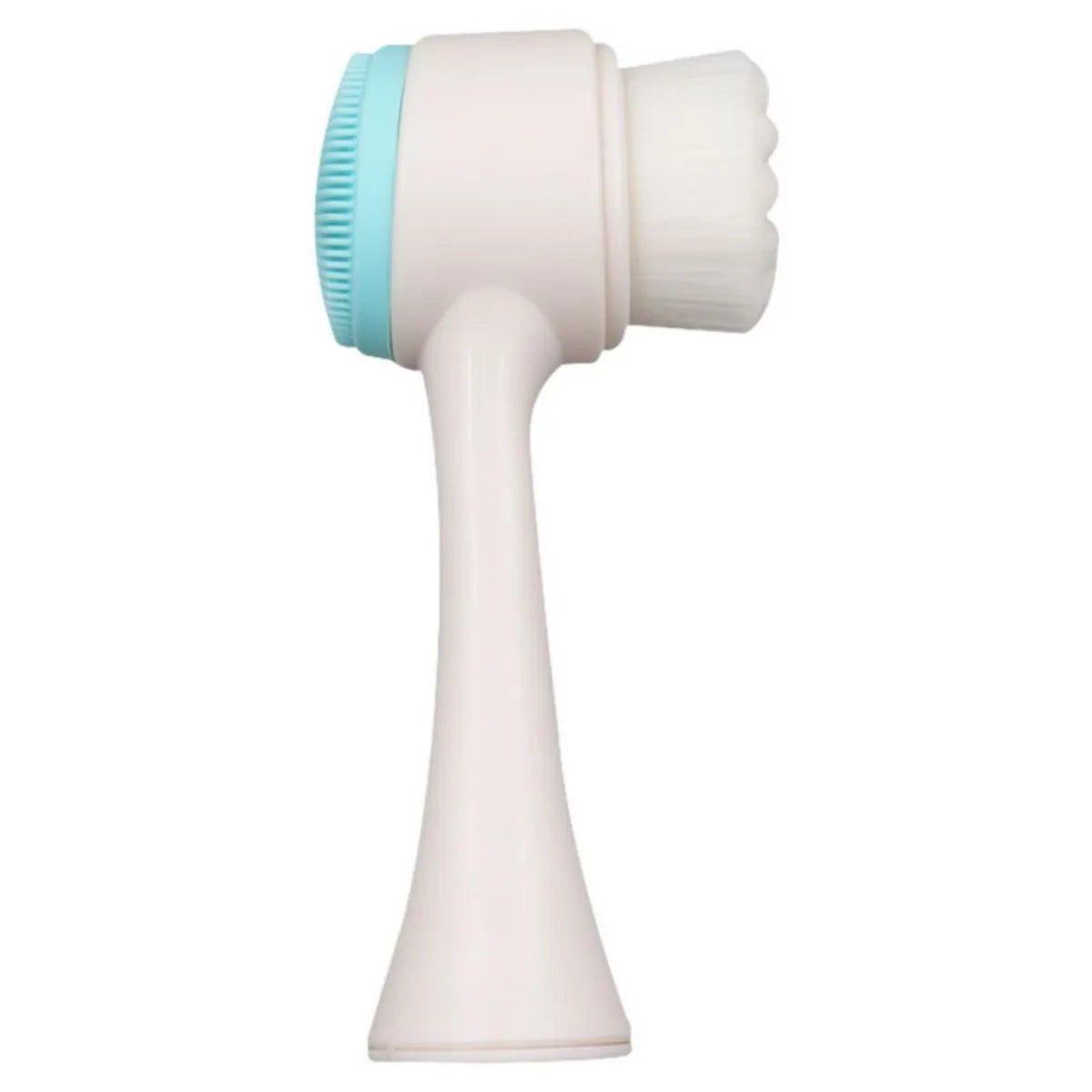 Blue and pink nylon pet paw brush grooming tool for dogs and cats with soft bristles
