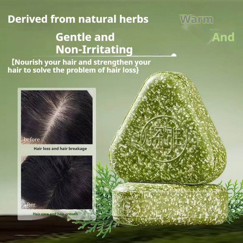 Chinese arborvitae twig Usman herbal hair fixing and shampoo soap bar, 120g.