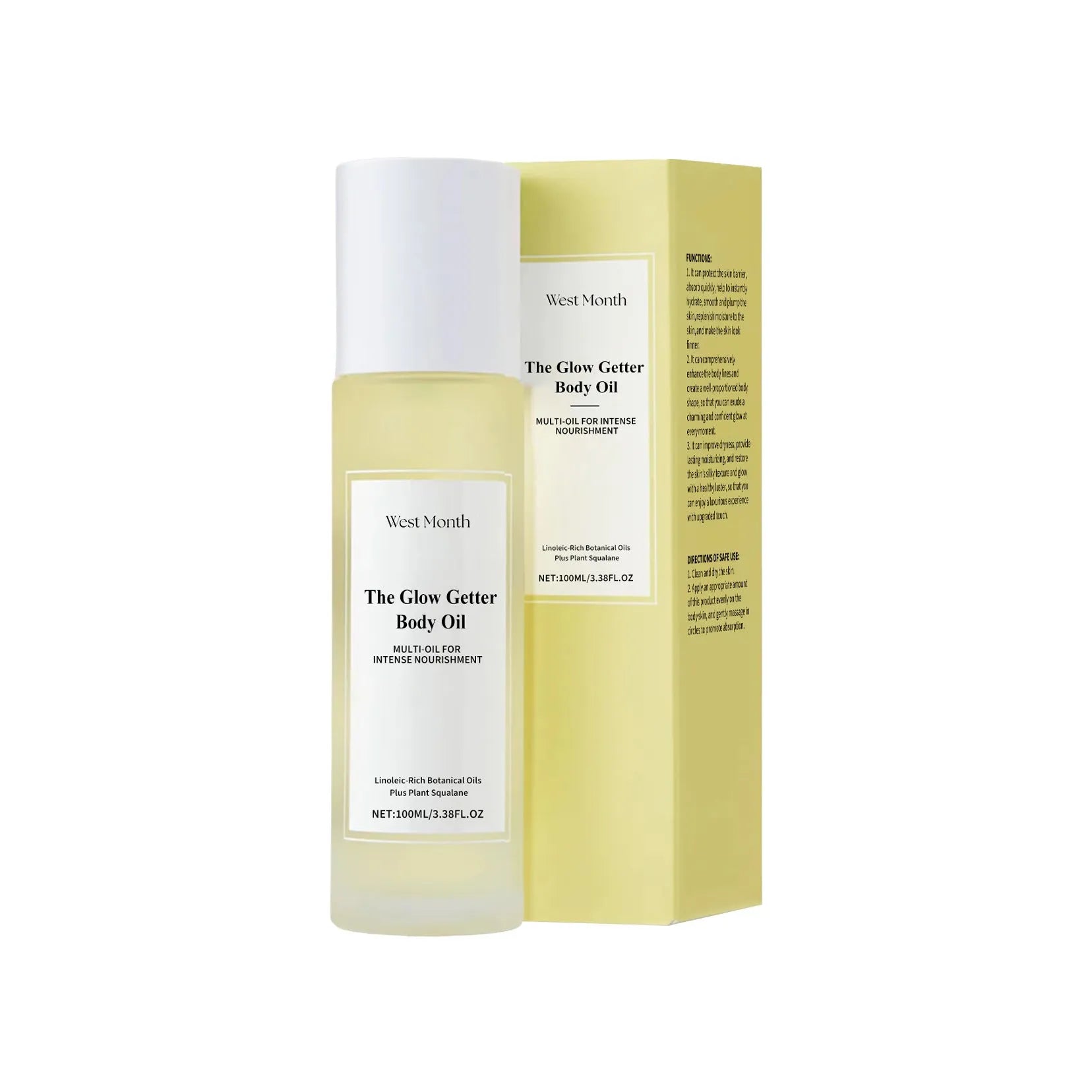 Nourishing and Firming Body Care Kit showing skincare oil bottle and moisturising cream jar.