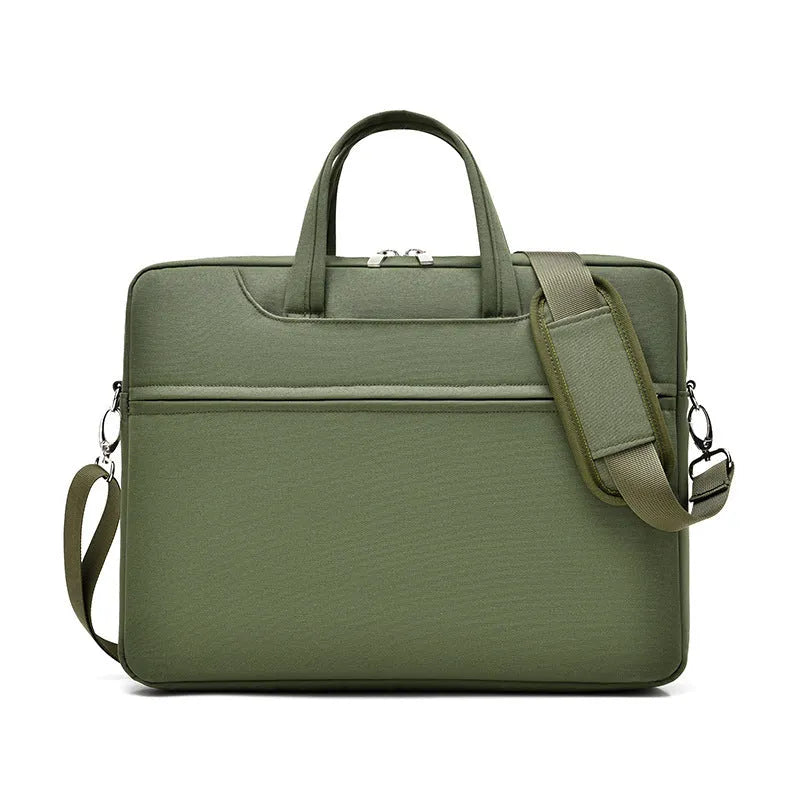 Men's large capacity laptop bag Oxford cloth black for 15.6 inch laptop with shoulder strap