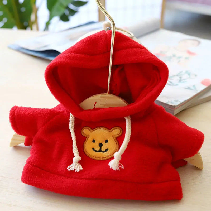 Cloth dog hoodie sweater shown in blue, available in 23cm and 42cm sizes with a grey bear pattern option.