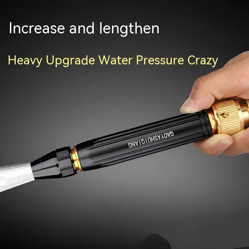 Black Diamond finish alloy car washing gun with straight spray design for garden and vehicle cleaning