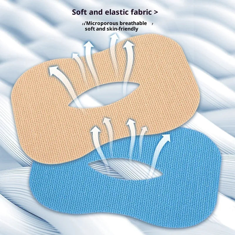 Cotton O-shaped anti-snoring patch 30 pieces in skin colour and light blue box