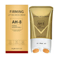 Roller neck cream in container with 120g net content for moisturising and firming.