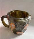 400ml resin mineral crystal coffee mug with handle in multiple colour options
