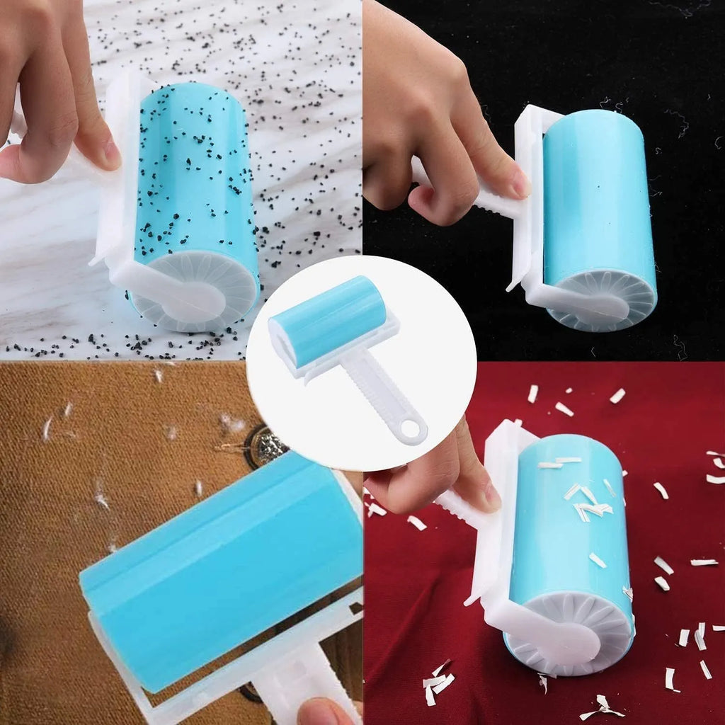 Washable reusable lint roller in choice of colours with protective cover for pet hair removal