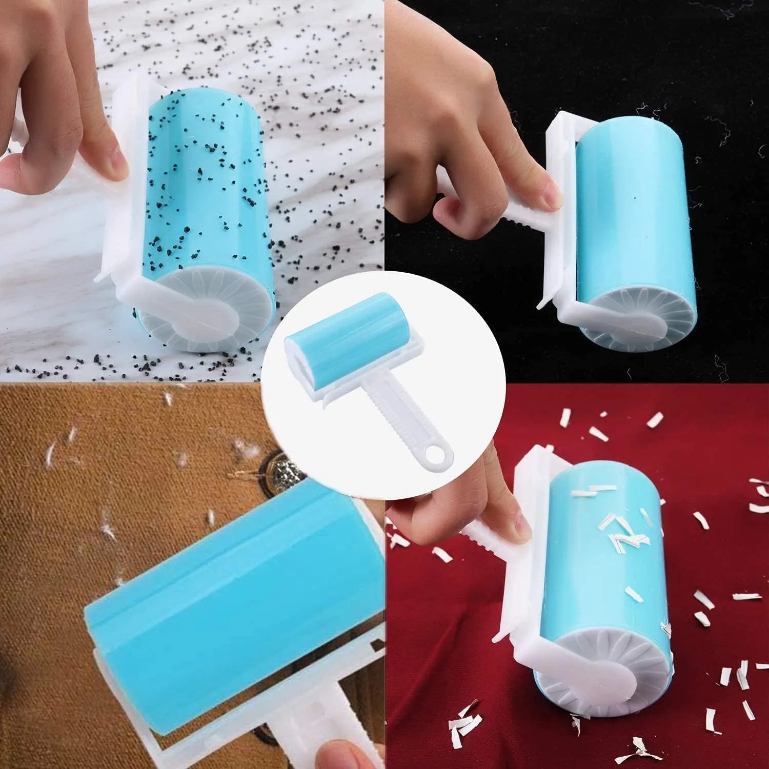 Washable reusable lint roller in choice of colours with protective cover for pet hair removal
