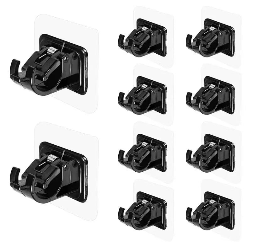 Acrylic no-drill adhesive hook in modern minimalist single-hook design, black finish
