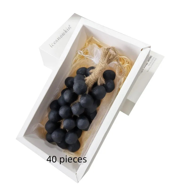 Handmade grape soap bars in black, green, purple and litchi varieties, 120g each