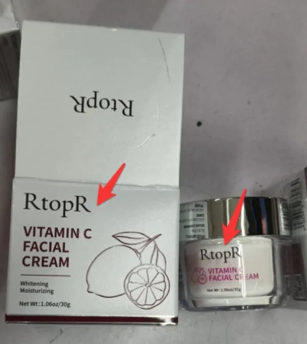 30g Vitamin C face cream pot for universal skin types, showing product dimensions.
