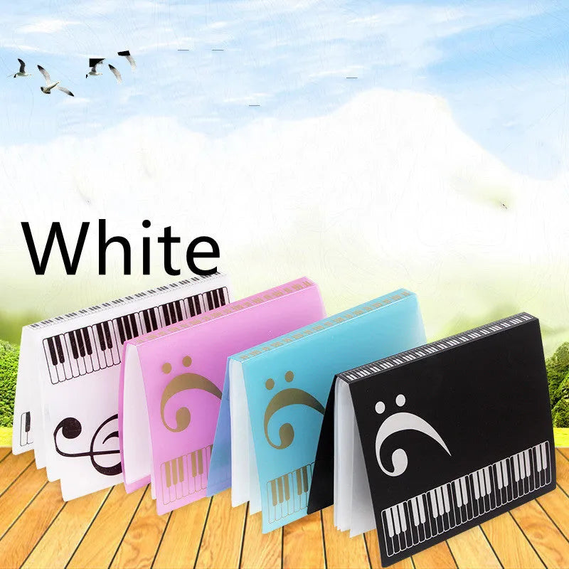 ABS piano music folder with transparent insert in black colour