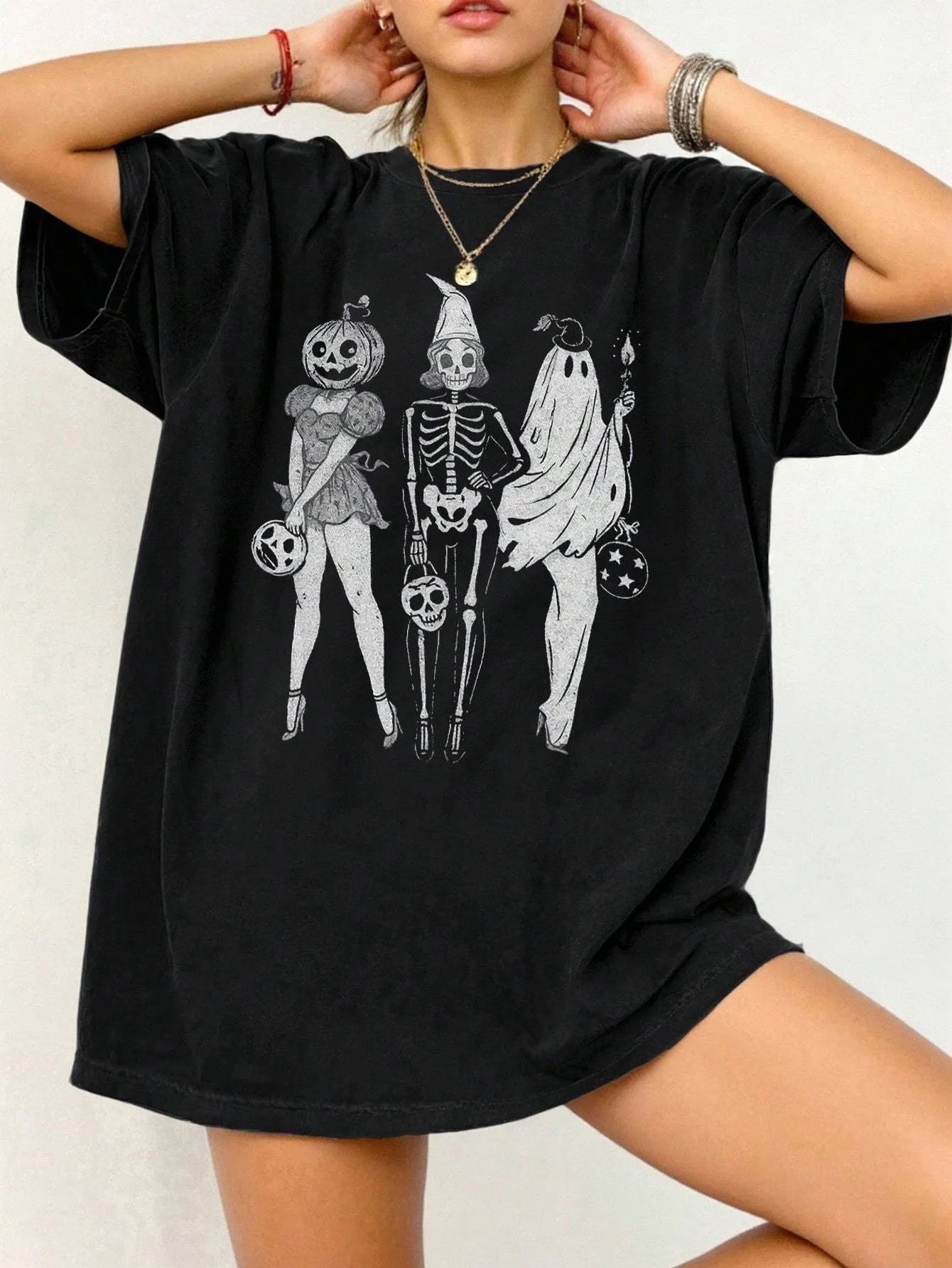 Loose fit cotton short sleeve T-shirt in assorted colours on a hanger