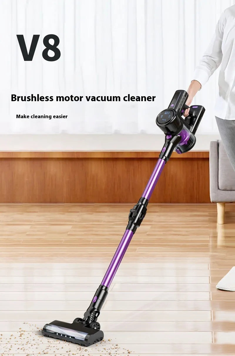 Brushless foldable handheld vacuum cleaner 250W black purple with large suction