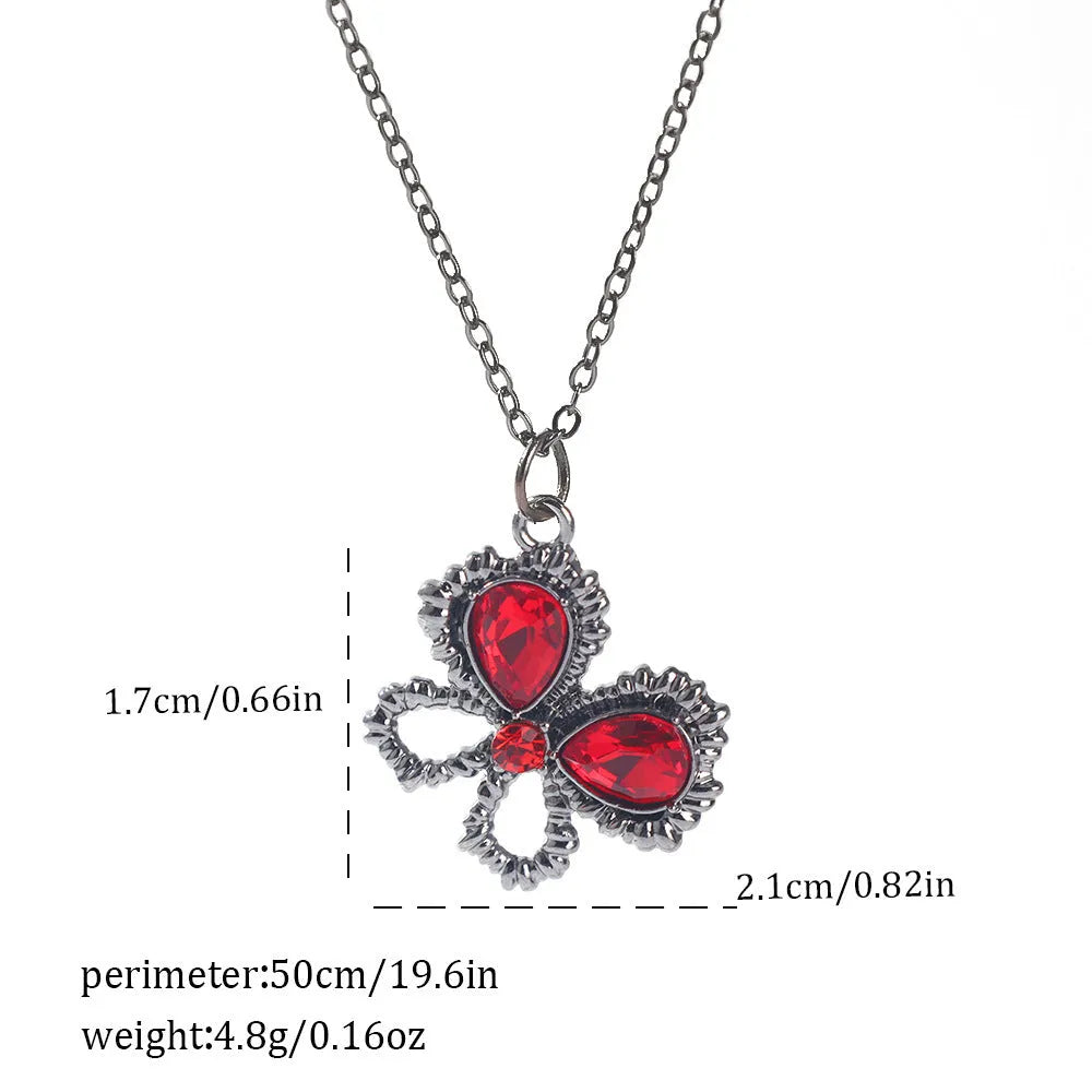 Halloween necklace with zinc alloy pendant showing bat, spider and celestial designs in electroplated colours