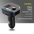 C20 black car MP3 Bluetooth player FM transmitter with digital display and RGB light