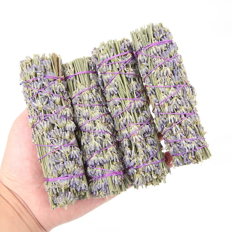 Natural dried lavender flower aromatherapy stick measuring 4 inches for room scenting