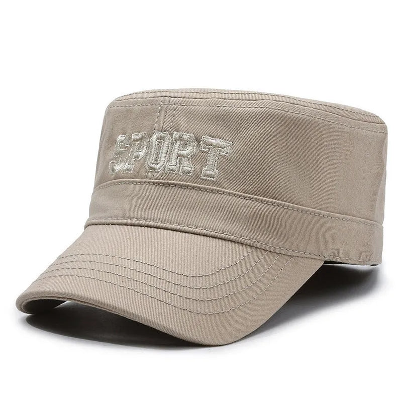 Men's adjustable cotton peaked cap with dome crown in multiple colour options