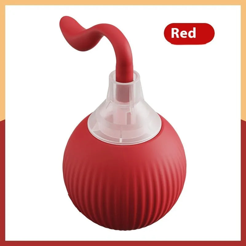 Interactive cat rolling ball toy in grey, green, and red colour options with automatic motion features