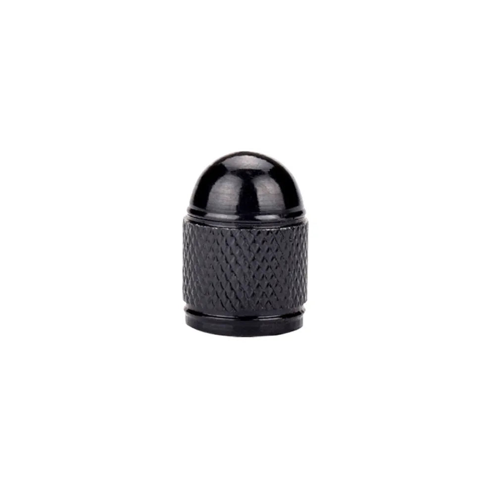 Aluminium mountain bike tyre valve cap with decorative bead in five colour options
