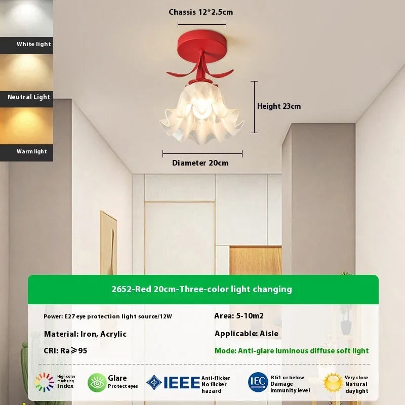 Cream coloured Linglan flower corridor aisle light with modern simple design for hallway illumination