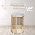 Solid wood column cat climbing frame with pet bed, 40x60cm, bite-resistant, simple style