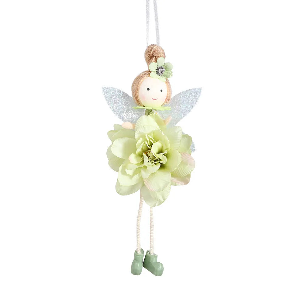 Cloth Easter pendant with cute elf design and flower angel motifs in multiple colour options
