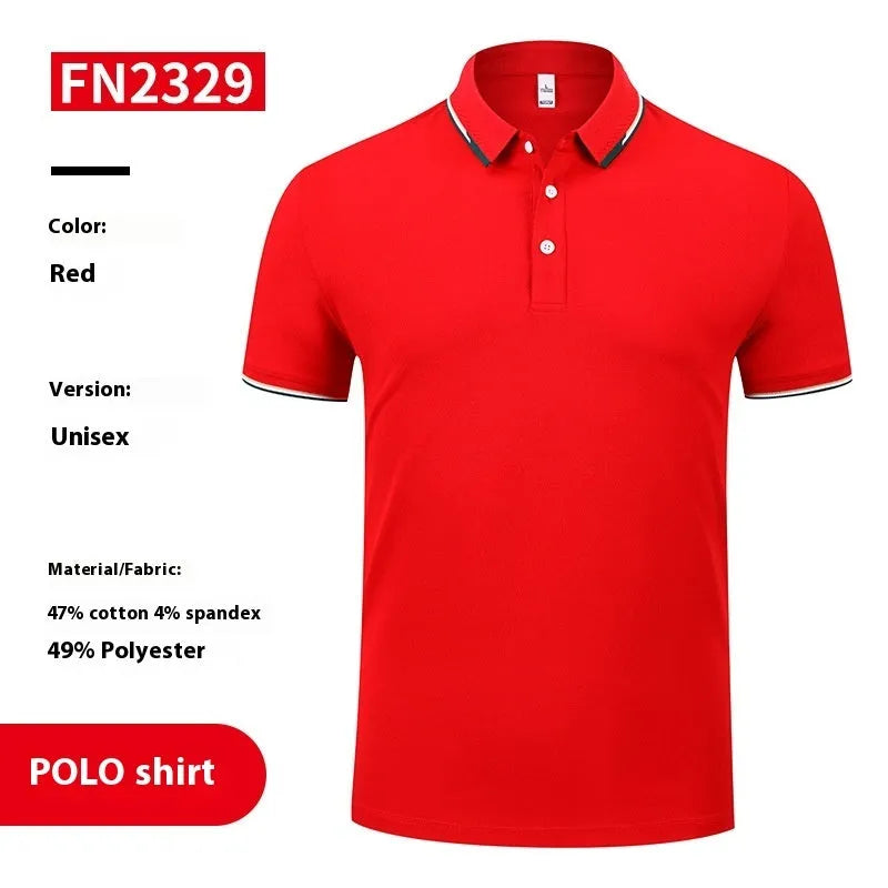 Company culture polo shirt for men women, cotton short sleeve, solid colour, digital printing, loose fit, sizes S to 4XL
