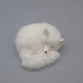 Artificial fox fur decorative handicraft in red, white, or yellow measuring 15cm × 9cm × 11cm