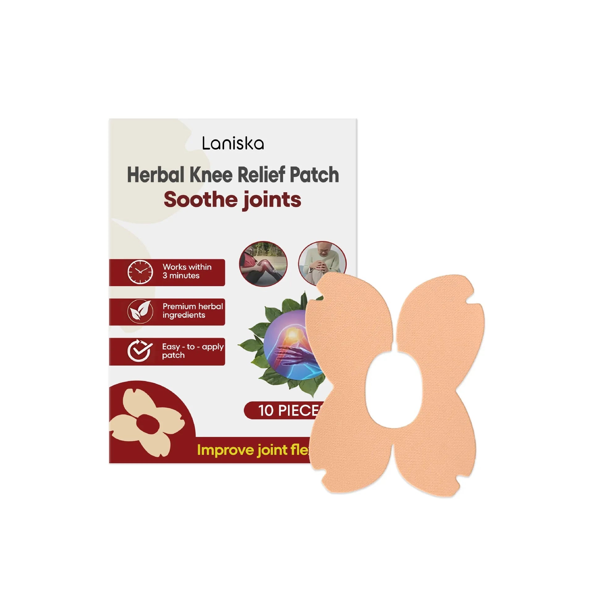 LANISKA Herbal Moxa Leaf Menthol Joint Nourishing Adhesive Bandage 10-piece pack