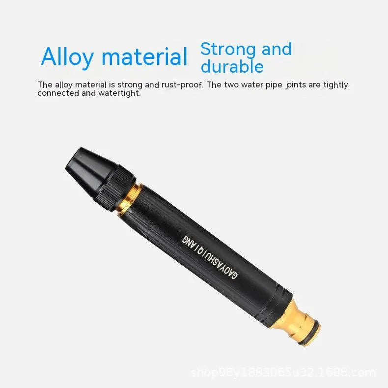 Black Diamond finish alloy car washing gun with straight spray design for garden and vehicle cleaning