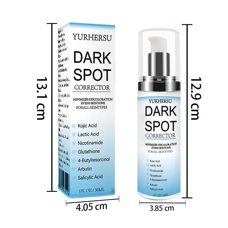 Bottle of spot lightening essence for brightening, moisturising, and tightening skin.