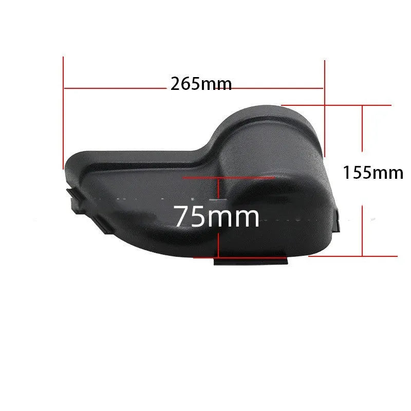 Black ABS plastic door storage box with net pocket for Jeep Wrangler JK and JL models