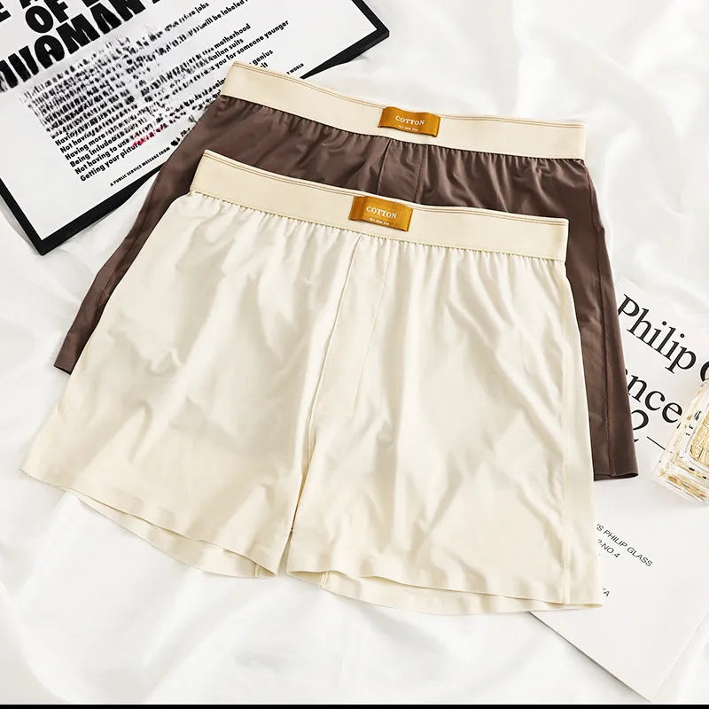 Men's breathable ice silk loose fit boxer briefs underwear in multiple colour options