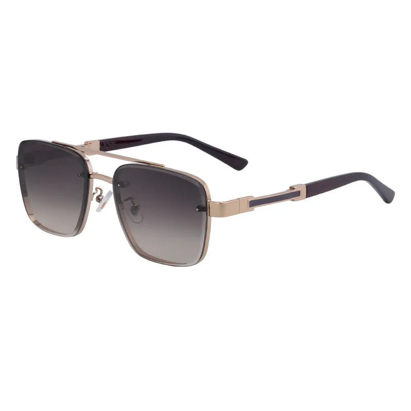 Men's vintage sunglasses with UV protection in retro colours including gradient blue and gold double grey