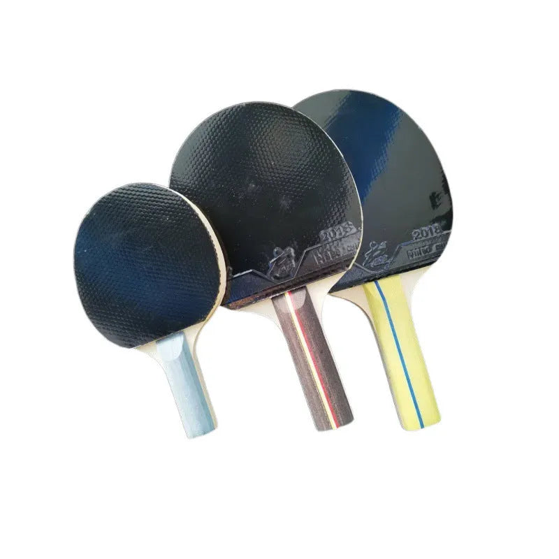 Mini wooden table tennis racket paddle in three sizes large medium and small