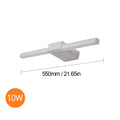 LED mirror headlight for bathroom cabinet, 40-60cm options, black or white, 110mm wall distance