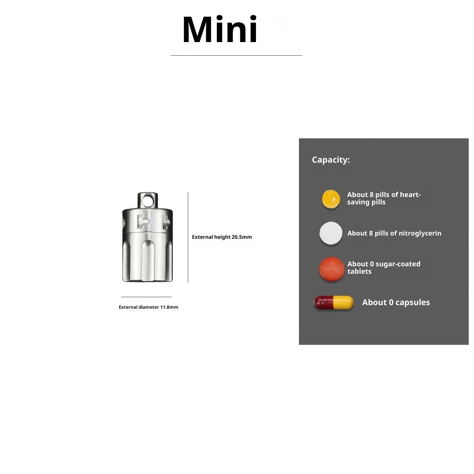 Pure titanium creative waterproof compartment portable storage tank medicine canister in T10 size range