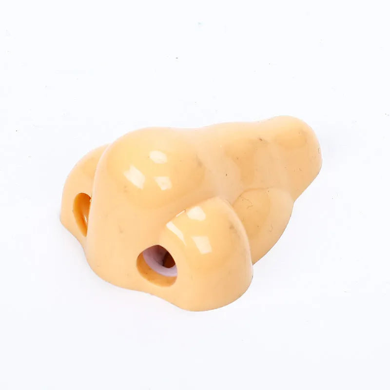Flesh colour geometry plastic pencil sharpener with big nostril hole for standard pencils