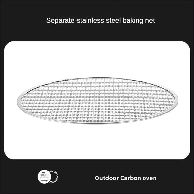 Portable stainless steel charcoal barbecue grill with detachable legs and storage bag