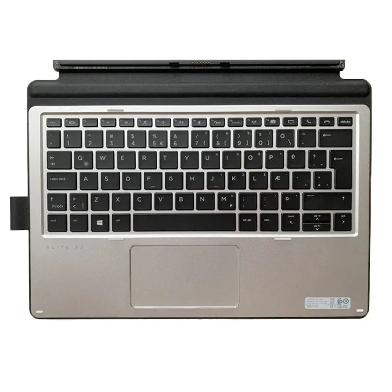 Elite X2 Pro X2 tablet base keyboard with PS/2 and wireless connectivity options showing multimedia function keys