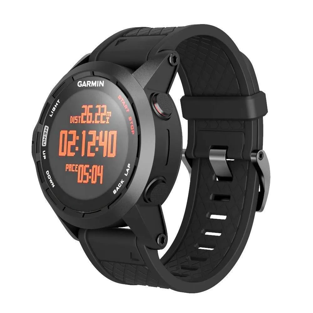 26mm black silicone watch strap with stainless steel button for Jiaming watches