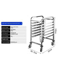 Stainless steel six-layer baking tray rack with lock for 40x60 cm sheets